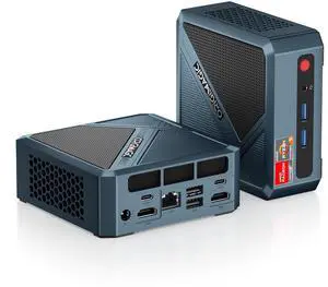 origimagic N2 Gaming Mini PC, Ryzen 5 6600H (up to 4.5GHz), 32GB DDR5 512GB PCIe SSD Mini Computers, Support 2xHDMI, 2xUSB4, BT 5.2/WiFi 6E, 2.5G LAN Mini Desktop PC
