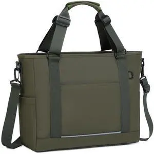 mygreen Large Laptop Tote Bag for Women Teacher Tote Bag for Work Army Green
