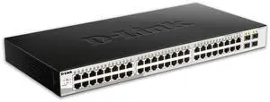 D-Link 52-Port Metro Ethernet Gigabit Smart Managed Switch | 48 GbE + 4 SFP Ports | L2+ | VLANS | Fanless (DGS-1210-52/ME)