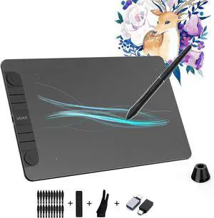 VEIKK VK1060PRO V2 Drawing Tablet, 10 x 6 Inch Graphics Pen Tablet with 8 Shortcut Keys, 8192 Levels Battery Free Supports Tilt Function, Work for Digital Art Drawing, Designing