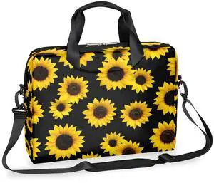 Vintage Sunflower Laptop Bag Floral Flower 15.6 16 Laptops Sleeve Case Briefcase Notebook Carrying Case Cover Bags Computer Tablet Bags with Strap Handle for Women Man Boys Girls 15 Inch