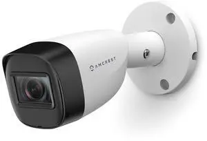 Amcrest Full HD 1080P 1920TVL Bullet Outdoor Security Camera (Quadbrid 4in1 HD-CVI/TVI/AHD/Analog), 2MP 1920x1080, 129° FOV, White AMC1081BC28-W-V4