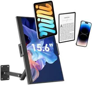 Tablet Wall Mount Holder for ipad,Portable Monitor Stand Mount for 15.6''Max,Aluminum Alloy 360°Adjustable Foldable Tablet Holder for Kindle,Work for 4.7''-12.9" iPad Pro Air Mini,Galaxy Tab,Tablets