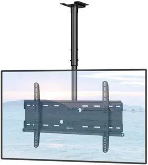 WALI Ceiling TV Mount for 42-90 inch, Hanging Adjustable TV Ceiling Mount Bracket Fits Most LED, LCD, OLED 4K TVs, Holds up to 220lbs, Max Mounting Holes 800x400mm (CM4290), Black
