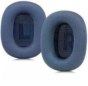 Sinowo Upgraded Ear Cushions for Apple AirPods Max Headphones, Mesh Fabric Replacement Ear Pads Cover with Memory Foam and Magnet,Closer to The Original(Blue)