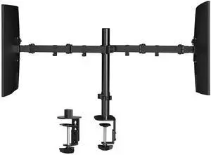 Pholiten Dual Monitor Stand,Heavy Duty Adjustable Monitor Desk Mount for 2 Screens up to 38Inches,Dual Monitor Arm with Height Adjustable Tilt Swive Rotate,Holds up to 22 lbs