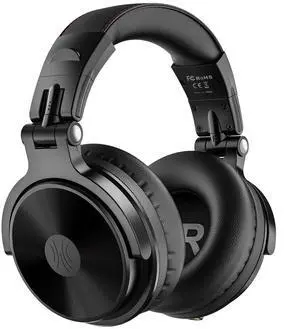OneOdio Bluetooth Over Ear Headphones, 110 Hrs Wireless/Wired Stereo Sound Foldable Headsets with Deep Bass 50mm Neodymium Drivers for PC/Phone/Tablet - Studio Wireless Pro C, Black