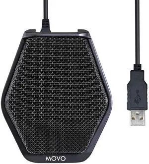 Movo MC1000 Conference USB Microphone for Computer Desktop and Laptop with 180° / 20' Long Pick up Range Compatible with Windows and Mac for Dictation, Recording, YouTube, Conference Call, Skype