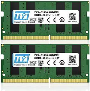 LIYI DDR4 32GB RAM (2x16GB) Kit DRAM 2666MHz PC4-21300 CL19 Unbuffered Non-ECC 1.2V Dual Channel 260Pin SODIMM for Intel and AMD Notebook Laptop RAM Computer Memory Upgrade modules