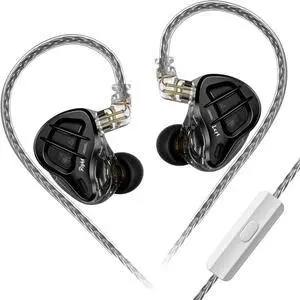 KZ ZAR in-Ear Monitor Headphones 7BA+1DD Hybrid Drivers Wired Earbuds HiFi Bass Noise Canceling in Ear Earphones for Musicians