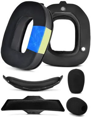 A50 Gen 3 Mod Kit - defean Replacement Earpads and Headband Compatible with Astro A50 Gen 3 Headset,Ear Cushions, Upgrade High-Density Noise Cancelling Foam, Added Thickness (Black Silky Cool Fabric)