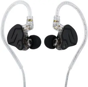 Linsoul KZ ZSN PRO X Dual Driver 1BA+1DD Hybrid Metal Earphones HiFi in-Ear Monitor with Detachable Recessed 2Pin Cable,Zinc Alloy Panel (Without Mic, Grey)