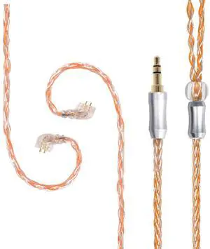 FEDAI Replacement Cable,C pins 8 Core 6N Single Crystal Copper Sound Quality Improvement Balanced Replacement Audio Cable Connector Cable for CCA C10PRO C12 CA16 CA4 ZSN ZSN Pro AS16(C-PIN, 3.5MM)