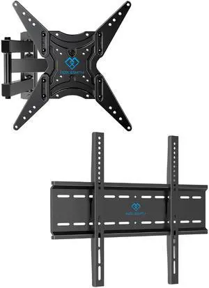 PERLESMITH Full Motion TV Wall Mount for 26-60 Inch TVs VESA 400x400 Up to 70 lbs PSMFK1, Fixed TV Wall Mount for Most 26-60 inch TVs up to 115lb VESA 400x400mm PSML1