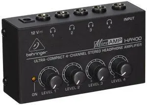 Behringer MicroAMP HA400 4-channel Headphone Amplifier (HA400d1)