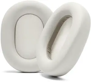 WC Wicked Cushions Extra Thick Earpads for Sony XM5 - Soft PU Leather Cushions, Luxurious Noise Isolating Memory Foam, Added Thickness | Silver