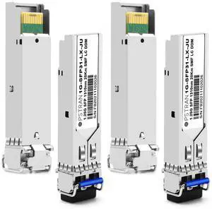 OPSTRAN 1000BASE-LX/LH SFP Optical Transceiver Module Compatible with Juniper QFX-SFP-1GE-LX EX-SFP-1GE-LX SRX-SFP-1GE-LX 1310nm 20km DDM Duplex LC SMF 4 Pack