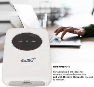 4G LTE USB Modem, with Micro SIM Card Slot, 300Mbps Unlocked Mobile Router SIM Slot, Pocket Mobile Hotspot Travel Portable Hotspot, Up to 10 Users