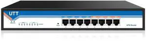 UTT ER520 4 WAN Ports Router with 4 100M WAN Ports 4 100M LAN Ports, Wired VPN Router with Load Balance & Failover, IPSec and PPTP VPN, Access Control, for Home and Small Business