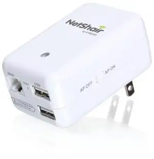 IOGEAR NetShair Link Portable Wi-Fi Router and USB Media Hub (GWRH1)