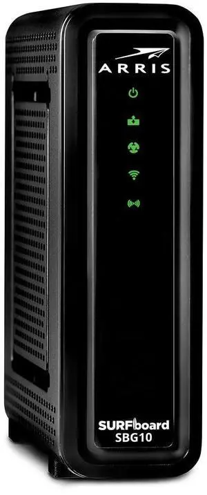 ARRIS (SBG10) - Cable Modem Router Combo - DOCSIS 3.0 16 x 4 Gigabit & AC1600 WiFi, For Comcast Xfinity, Cox, check with ISP for compatibility [Not for Spectrum] 400 Mbps Max Internet Speeds