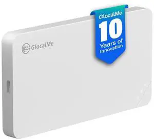 GlocalMe U3 4G LTE Mobile Hotspot, Portable WiFi Hotspot for Travel in 200+ Countries, No SIM Card Needed, Smart Local Network Auto-Selection with Global 1GB Data 90 Days, Pocket WiFi (U3 White)