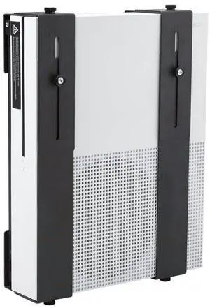HIDEit Uni-MW Xbox 360 Wall Mount & Xbox One Wall Mount  Black Heavy Duty Steel Adjustable Holder Stand, Fits Set-Top Boxes, Cable TV Boxes, Satellite Receivers & More