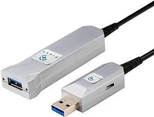 FIBBR Ultra-Long USB 3.0 Extension Cable 164FT/50M, Male to Female USB 3.0 Fiber Optical Cable, High Speed 5Gbps Data Transfer Extender Cord, for PlayStation, Printer, Displayer, Hard Drive, Webcams