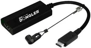 SimplyAV The Dongler ProAV 4K USB Type-C Pigtail Dongle Adapter with Harness - Supports 4K HDMI, HDR, 18 Gbps Bandwidth - Secure Connection - DO-D003