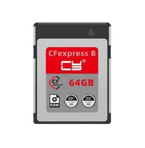 CY CFexpress Type-B 64GB Memory Card CFE CFB Adapter Compatible with Camera 8K RAW PCIe Expansion