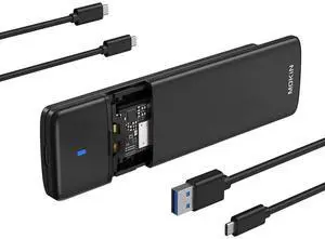 MOKiN M.2 NVMe SATA SSD Enclosure Reader Tool-Free, NVMe PCIe SSD to USB C Adapter Reader Case