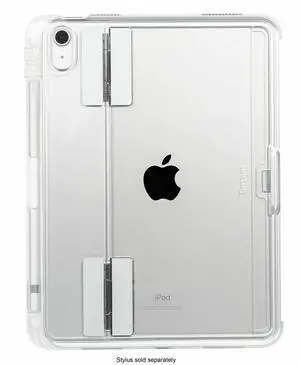 Targus Click-in Clear Case and Kickstand for 10.9" iPad (10th gen.), Clear - Military-Grade Shock Absorbent Protective Case with Hands-Free Viewing (THD927GL)
