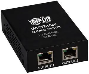 Tripp Lite 2-Port DVI over Cat5 / Cat6 Extender Splitter, Video Transmitter 1920x1080 at 60Hz(B140-002)