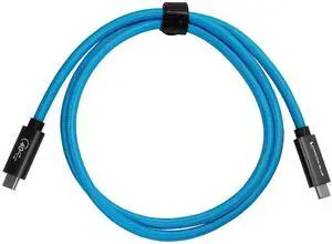 KONDOR BLUE | 3' USB 4.0 Type C Cable Blazing 40Gb/s Speeds 5A 100W | Charging & Data Transfer USB-C Cable | Thunderbolt 4 Compatible | Blue