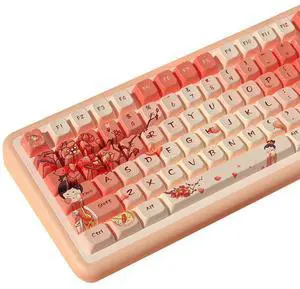daixiahu Tang Theme keycaps 158 Key PBT keycaps MDA Custom keycap Set is Suitable for 61/87/104/108 Cherry MX Switch and Other Mechanical Keyboards (Tang Style)