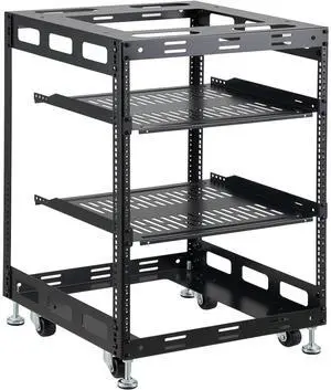 10U Open Frame Rack for Servers & AV Gear - Wall Mountable Design (Open or Closed top and Bottom Plates are Shipped Randomly)