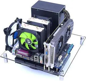 PC Open Chassis Computer Heat Dissipation Case Acrylic ATX Motherboard Test Bench Platform DIY Computer Case