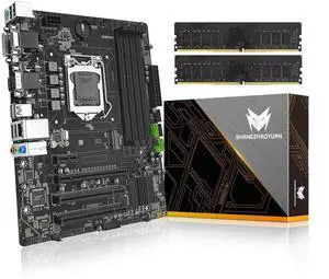 SHANGZHAOYUAN B85M PRO LGA 1150 Motherboard with 2 * 8GB 1600MHz DDR3 RAM, Support 4th Gen Intel Core i7 i5 i3/Pentium/Celeron (PCIe 3.0, NVME M.2, SATA 6Gb/s, VGA/DVI/HDMI-Compatible, Gigabit LAN)