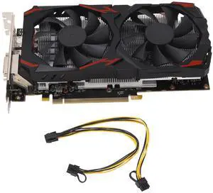 RX 580 8GB GDDR5 256BIT Gaming Graphics Card, Dual Fan Cooling 1284MHz Core HDMI DVI 3xDisplayPort PCIe 3.0 for Desktop PC Win10 Win11 Linux (580 8G D5)