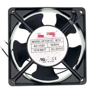 LEYEYDOJX New Aluminum Frame Cooling Fan for MECHATRONICS UF12A12-BTH AC 115V 50/60Hz 120mm Fan 14/16 WATT P/NUF12A12 Size:120x120x38mm.