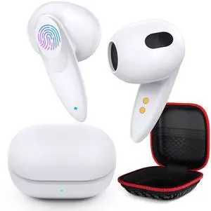 TITACUTE True Wireless Earbuds, Bluetooth TWS Headset in-Ear Headphone Noise Canceling Deep Bass USB Type C Earphones for iOS Android