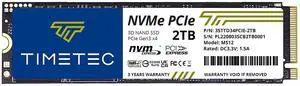 Timetec 2TB SSD NVMe PCIe Gen3x4 8Gb/s M.2 2280 3D NAND High Performance SLC Cache Read/Write Speed Up to 3,400/3,000 MB/s Internal Solid State Drive for PC Laptop and Desktop