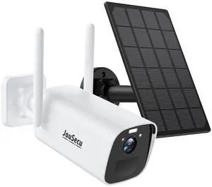 JouSecu 3MP Outdoor Security Camera Solar Battery Powered Surveillance Camera 2-Way Audio Night Vision PIR Motion Detection Waterproof Additional Camera for Jousecu Wireless NVR System