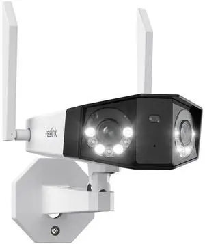 REOLINK 4K WiFi Security Camera with 180° Ultra-Wide Angle, 2.4/5GHz Plug-in Outdoor Camera, Smart Human/Vehicle/Animal Detection, Color Night Vision, Two-Way Talk, IP67 Waterproof, Duo 2 WiFi