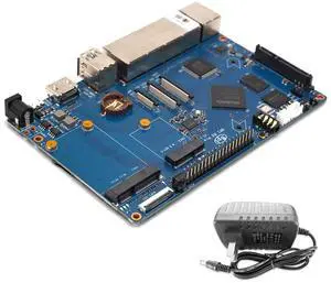 youyeetoo BPI R2 Pro Open Source Smart Router Developement Board by RK3568 0.8TOPS 2G LPDDR4 16G EMMC 5 Gigabit Port OpenWRT Linux for IOT NAS Smart Home Gateway (with Power)
