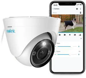REOLINK 4K PoE Security IP Camera, Turret Camera Outdoor with 3X Optical Zoom, 2.8mm-8mm Lens, 110 Degree Wide View, 100ft Color Night Vision, 2 Way Talk, Human/Vehicle/Pet Detection, RLC-833A