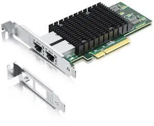 10Gtek 10Gb Dual RJ45 Port Network Card with X540 Controller, PCIe Ethernet LAN Adapter for Windows/Linux/ESX Servers, Compare to Intel X540-T2