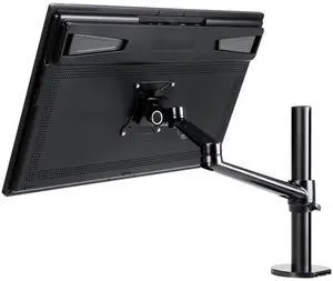 HUION Single Monitor Arm, VESA Desk Monitor Mount  for Monitors Up to 32 Inches and 17.6 lbs, Heavy Duty Fully Adjustable Stand, Computer Monitor Arms with Clamp/Grommet Mounting Base