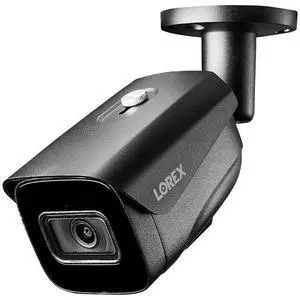 Lorex 4K (8MP) Smart IP Bullet Security Camera with Listen-in Audio and Real-Time 30FPS Recording - Black