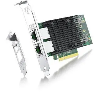 ipolex 10Gb Network Card Intel X540-T2 PCIE NIC Ethernet Card, Dual RJ45 Port, Intel X540-BT2 Controller, 10G Converged Network LAN Adapter, Support Windows/Linux/Vmware/ESX/Freebsd Server